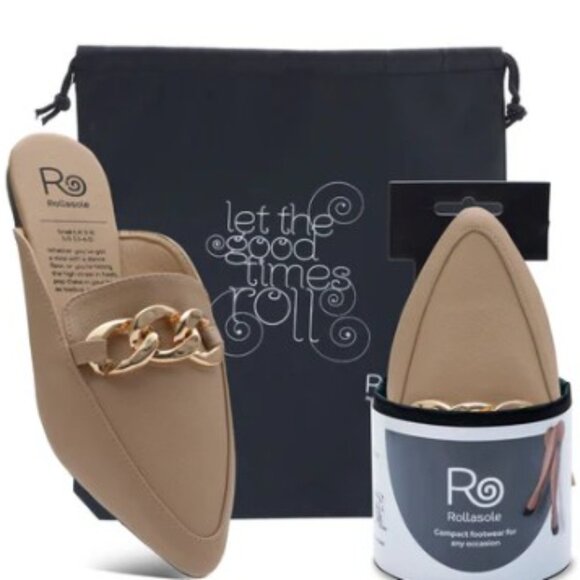 Women's Tan Flats - Picture 1 of 5